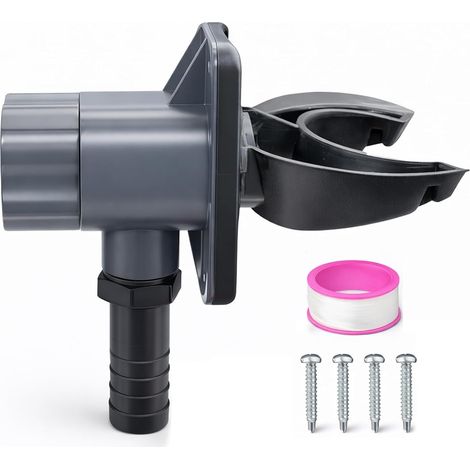 Collecteur d'eau de pluie pour tuyau de descente DN 70-110 mm, collecteur d'eau de pluie avec bande et 4 vis, pour surfaces de toit jusqu'à 80 m² (1/5)