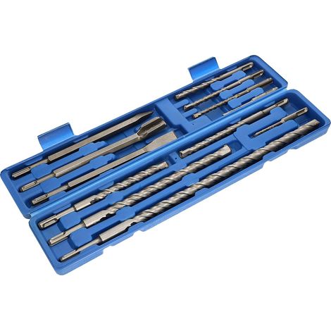 KOTARBAU SDS-Plus Lot de 12 forets à béton et burins SDS + foret pour maçonnerie (1/5)