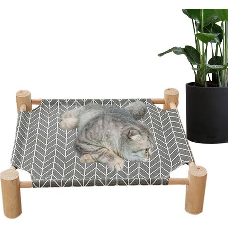 Lit surélevé pour Animal Domestique, lit surélevé pour Chat, Confortable, Tissu maillé, Durable, lit hamac pour Chien, Lits surélevés pour Balcon, Jardin, Porte, Salon (1/5)
