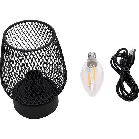 Garosa Lampe sans Fil à Cage en Métal, Alimentée par Batterie (1/5)