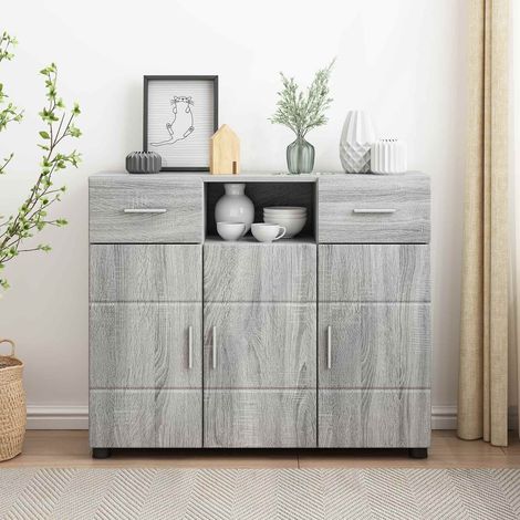 Teenpull – Holzschrank Graues Sonoma 88,5 x 30,5 x 73 cm Holzwerkstoff (1/5)