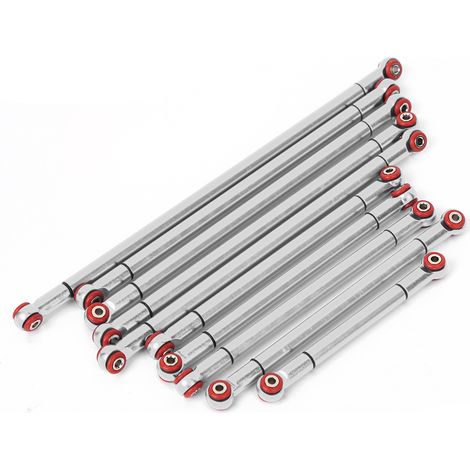 Biellette de direction en alliage d'aluminium pour voiture RC crawler RGT 136100 1/10 - Accessoire de mise à niveau - Argent ECX224000S (1/5)
