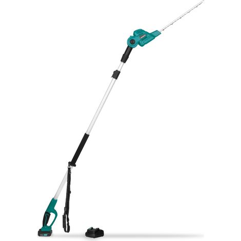 Vonroc – Taille-haie télescopique 20V – Lame inclinable 40 cm – Perche extensible 200-260 cm – Coupe jusqu'à 14 mm de diamètre (1/7)
