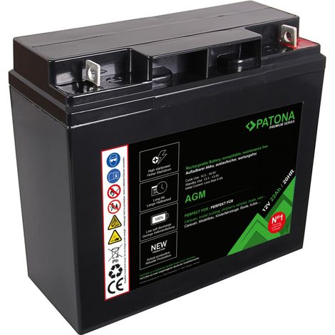 PATONA Premium AGM Blei Akku 12V 22Ah 20HR 1800 Zyklen (1/5)