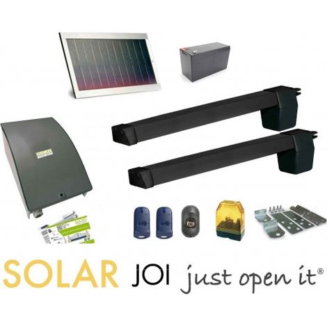 Kit Motorisation Portail Solaire Ducati Home Automation HC619 SOLAR - Pour portail à 2 vantaux battants maxi 3m 300kg chaque vantail (1/5)