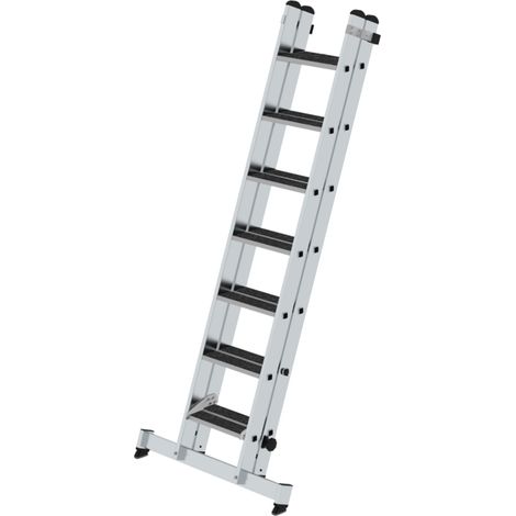 MUNK Stufen-Schiebeleiter mit nivello-Traverse 2-teilig clip-step R13 2x7 Stufen (1/4)
