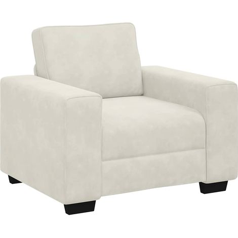 Maison Exclusive - Divano Sedia Crema 100x77x82 cm Velluto (1/5)