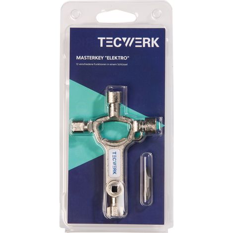 Llave  de  armario  eléctrico  9  funciones  abrebotellas  integrado  TECWERK (1/5)