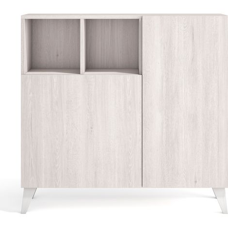 Herdasa, Zapatero en Melamina, modelo Moss, 87x90x27cm, blanco antic - frente blanco antic (1/5)