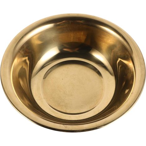 Petit lavabo en métal - Bassin de lavage visage en acier inoxydable pour salle de bain - Bassin doré de 15 cm pour salons de beauté, fêtes et routine quotidienne (1/5)