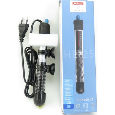 Chauffage - Zolux - Pour aquarium - Température réglable jusqu'a 34°C - 25W (1/5)