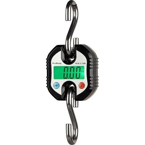 Échelles numériques, échelle à crochet, miniéchelle suspendue portable avec écran LCD, Peson Électronique 150 kg Balance Crochet Suspendu Dynamomètre LCD Crochet Peseur (Noir),de DEBUNS