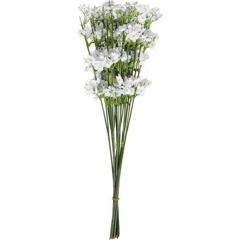 12 tiges artificielles de gypsophile blanche, bouquet de soie, gypsophile