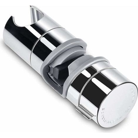 Adjustable 18-25mm ABS Shower Head Replacement Hand Shower Bar Head Slider Clamp Holder Chrome (1/4)