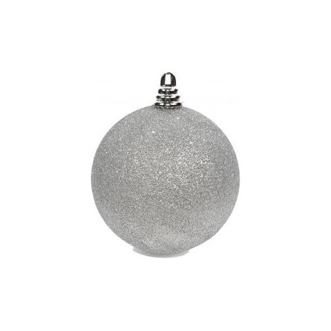 PALLA 10CM GLITTERATA IN DISPLAY SILVER