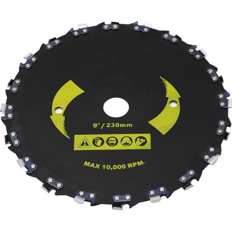 Angle droit chaîne disque acier allié lame scie roue pour bois plastique sculpture façonnage 9 pouces 20 dents