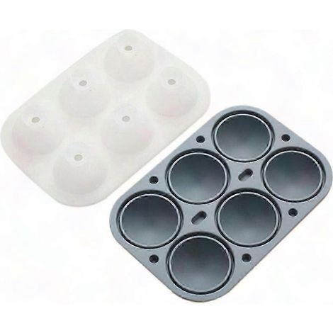 Moule à glaçons en silicone alimentaire gris, sans entonnoir, démoulage facile, 1 pièce, usage domestique (1/5)
