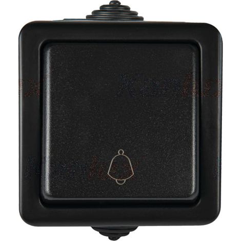 Interruttore a parete - IP54 - 1 leva - Nero - 72x72mm (1/2)