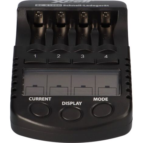 Schnellladegerät mit LCD-Display + 8x eneloop AA Mignon + 2x Akkubox (1/4)