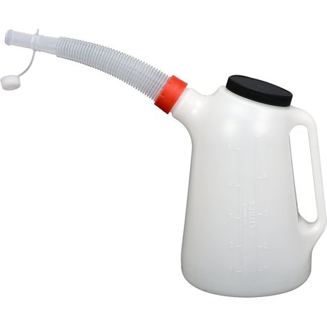 TANICA CARAFFA IMBUTO FLESSIBILE VERSATORE OLIO OFFICINA AUTO 5 LITRI LT 188to