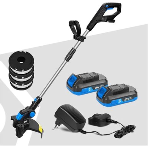 Tondeuse à Gazon électrique 20V Li-ION Batterie Coupe-Herbe sans Fil 12in dégagement Automatique Coupe-chaîne élagage Outils de Jardin (Color : 20V-Coil-Set3, Size : A) (1/5)