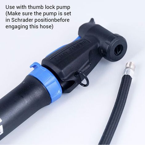 Flexible Hose for Bicycle Pump - High Pressure Extension for Schrader and American Valves, Durable Inflator Accessory (1/3)