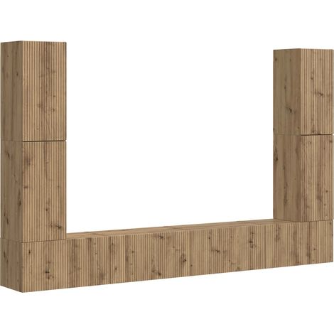Ensemble meuble TV 8 pcs Chêne artisanal Bois d'ingénierie