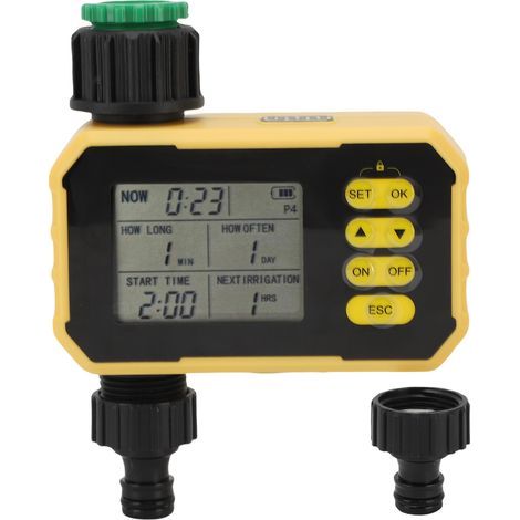Solar-powered irrigation timer with one-way valve, automatic watering with rain sensor for garden and yard (1/5)