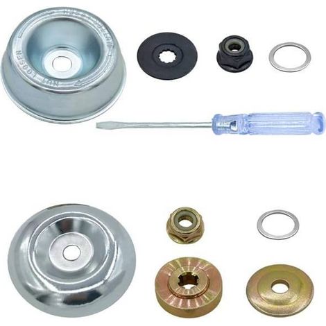 Adaptateur de lame de tondeuse à gazon - plaques de guidage- écrous- plaques de poussée- rondelles et débroussailleuses compatibles avec le kit d'entretien Stihl FS120- FS130- FS130R (paquet de 10 piè (1/5)