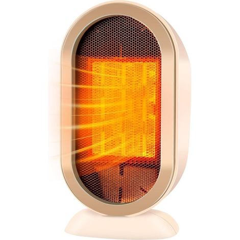 Chauffage d'appoint, Radiateur Soufflant Salle de Bain Mini Radiateur Electrique 800W/1200W Protection Contre Surchauffe & Anti-Basculement pour la Salle de Bain, la Maison, le Salon, le Bureau