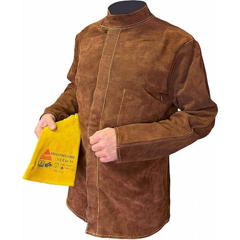 Hase Schweißerjacke aus Sebatanspaltleder "York Brown" L
