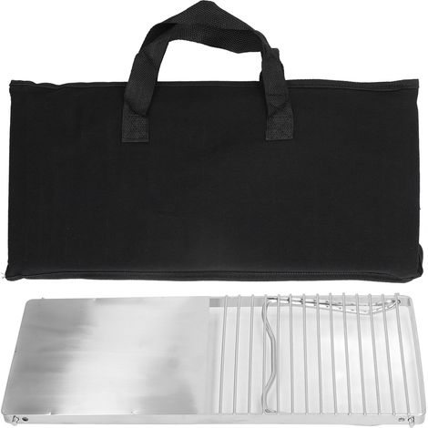 Grille de cuisson pliable 304 acier inoxydable multifonction portable avec sac de rangement pour barbecue extérieur (1/5)
