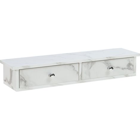 Estantería de diseño atemporal para salón/dormitorio mueble de almacenaje de pared 10 x 60 x 15 cm blanco 030011245 (1/5)