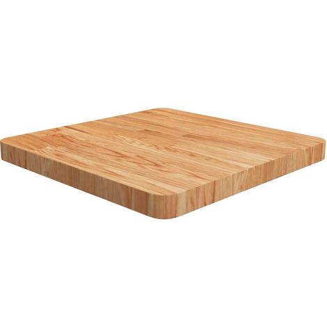 Dessus de table-Plateau de table de remplacement carré Marron clair 50x50x4 cm Bois chêne traité (1/4)