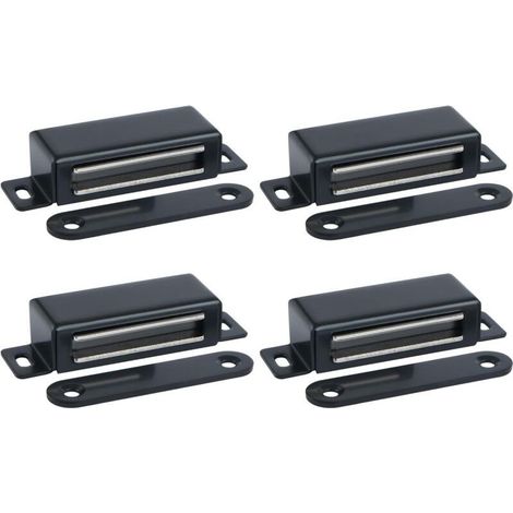 4 Pièces Aimant Porte Placard 7 CM pour Porte de Placard de Cuisine, Loquet de Porte Magnétique Aimant Meuble Fermeture pour Tiroir, Armoire, en Acier Inoxydable (1/4)