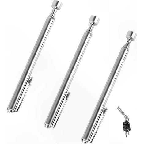 Teleskopierbarer magnetischer Greifarm mit flexiblem Arm und Taschenclip zum Auffangen von Schlüsseln, Zangen, Schrauben, Muttern und Bolzen. (1/5)