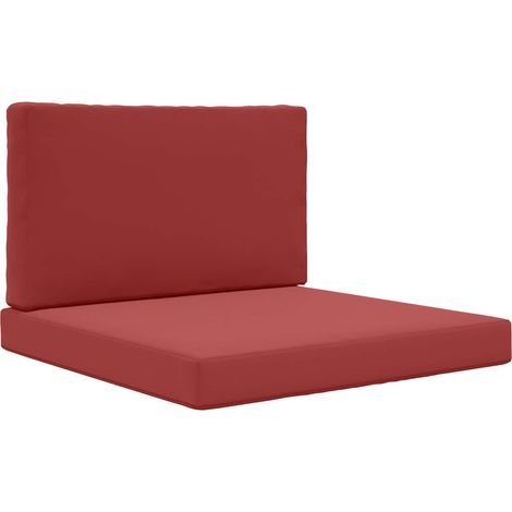 Maison Exclusive - Sofakissen für draußen 2 pcs Weinrot Polyester