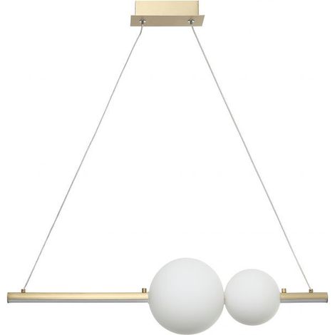 Suspension Luminaire LED 11W Variable Or Mat ZAMBELIS - Blanc chaud - 3000K (1/3)