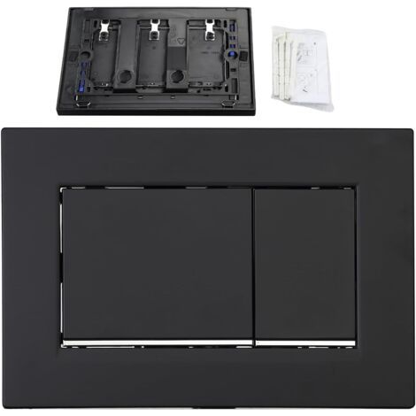 Plaque de commande à double chasse d'eau compatible Geberit sigma30 115.883.kk.1 panneau de chasse d'eau pour WC, réservoir caché (noir)