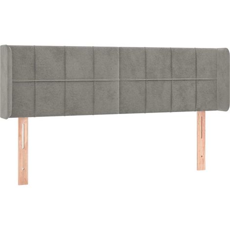 Maison Exclusive - Cabecero de terciopelo gris claro 147x16x78/88 (1/5)