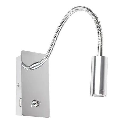 Lampada da tavolo JULIET cromata con USB e orientabile 41025NA