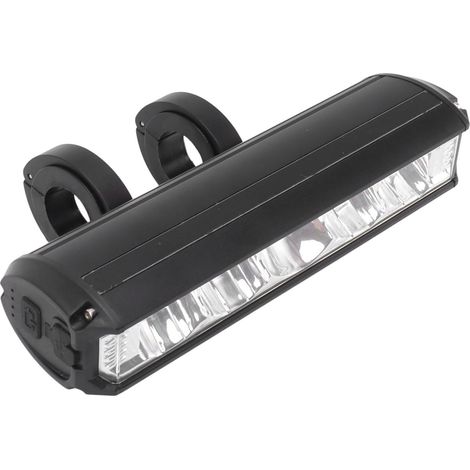 Phare de vélo LED lumineux en alliage d'aluminium rechargeable par USB, étanche, pour vélo électrique et VTT.