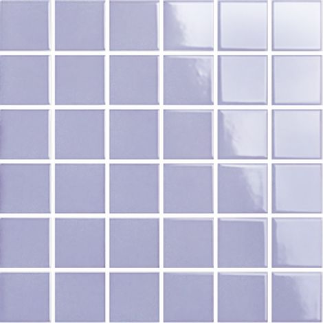 Mosaïque de grès cérame PICCOLO VELVET 5x5cm (finition brillante) - Dusky purple - - 351 - Dusky purple - boîte de 0.93 m2