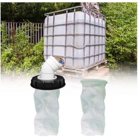 Filtro de tapa IBC de 45°, filtro de agua de lluvia de nailon de 163 mm, lavable con tapa para depósito de agua de lluvia IBC DN 150 (1/5)