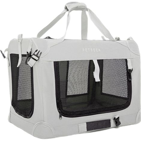 Sac de Transport pour Chien et Chat, Grande Capacité Pliable, Cage Souple Voiture et Extérieur, XL (61x42x40.5 cm) pour Animaux jusqu'à 25 kg-x
