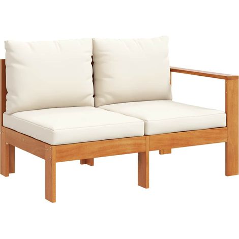 Maison Exclusive - Gartensofa mit 1 Armlehne 2-Sitzer Massivholz
