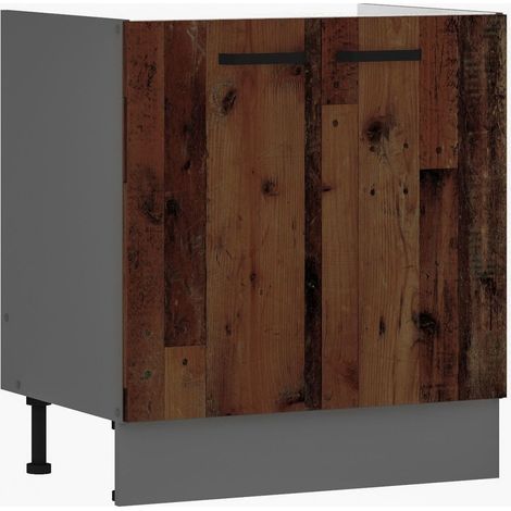 Küche OLD STYLE Wood Spülenunterschrank 80 Küchenzeile Küchenblock Einbauküche (1/5)