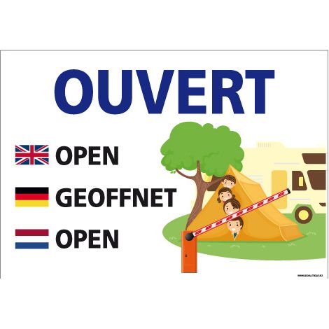 PANNEAU OUVERTURE (H0324) - Adhésif - 210 x 150 mm