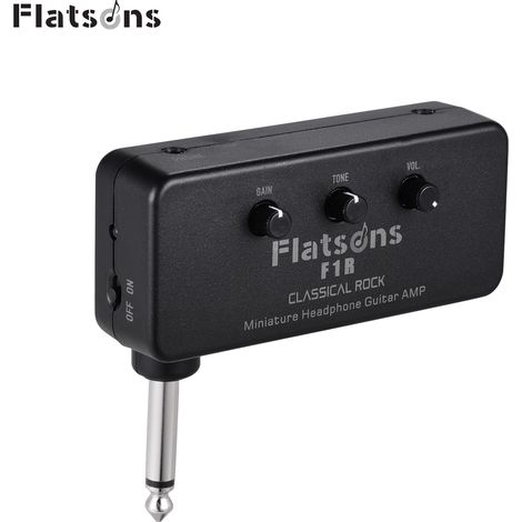 Flatsons F1R Mini-Kopfhörer-Gitarrenverstärker mit 3,5-mm-Kopfhöreranschluss, AUX-Eingang und Plug-and-Play-Funktion (1/3)