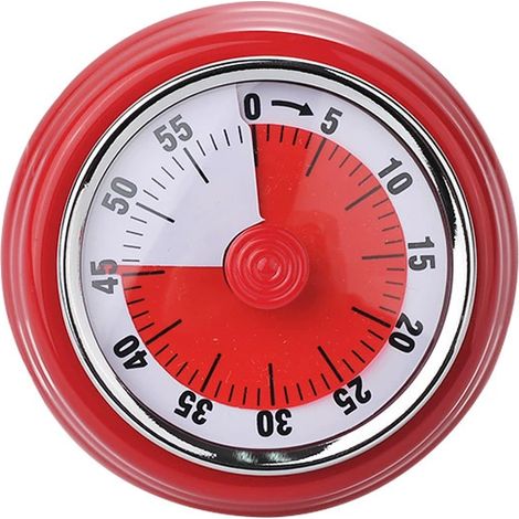 Timer da cucina magnetico - Conto alla rovescia, promemoria di cottura, senza batteria, rosso